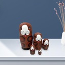5x Zagnieżdżająca lalka Matrioszka Drewniane zabawki Rzemiosło Pies EAN (GTIN) 0787186268300