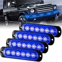 Проблесковый габаритный фонарь 6 светодиодов 12В-24В синий, синяя подсветка