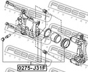 FEBEST 0275-J31F JUEGO NAPRAWCZY, SOPORTE FRENOS 