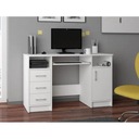 Компьютерный стол для офиса матово-белый, 124 см.
