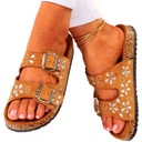 ЖЕНСКИЕ ПРОБКОВЫЕ ШЛЕПАНКИ СО СТИЛЬНЫМИ ПРОФИЛЬНЫМИ ПРЯЖКАМИ