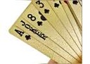 Karty do gry pokera plastikowe złote - $$$ dolar EAN (GTIN) 5901779363295