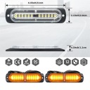 8X ФАРИ ПОПЕРЕДЖУЮЧІ LED (СВІТЛОДІОД) ЛАФЕТА ЛАМПОЧКИ ДОРОЖНЄ СТРОБОСКОП ДОПОМОГА 12V 24V  фото 7