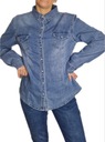 Dámska džínsová košeľa Jednoduchá Klasická Dominujúci vzor bez vzoru