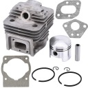 ЦИЛИНДР, ПОРШЕНЬ, КОЛЬЦА, МАСЛО-ТРИММЕР 52см3