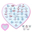 НАБОР КОЛЬЦЕВ ДЛЯ ДЕВОЧКИ УКРАШЕНИЙ 36 шт.