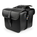 СУМКИ БІЧНІ МОТОЦИКЛЕТНІ ШКІРЯНІ ШКІРА PU 25 X 12 X 24 CM ЧОРНИЙ  фото 13