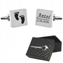 Запонки с гравером ребенка по имени + дата