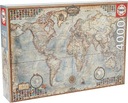 Educa 14827 - The World, Executive Map - 4000 pieces - Genuine Puzzle Marka Educa