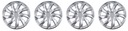 4 универсальных колпака Quad Silver, серебристые 15 дюймов, для автомобильных колес