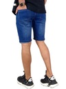 Pánske šortky GRANÁT JEANSOVÉ krátke strečové nohavice PAS s GUMIČKOU, M Model shorty szorty dżins jeans premium bawełniane