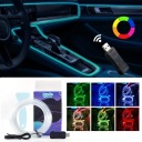 EL WIRE LED (СВІТЛОДІОД) RGB USB ОСВІТЛЕННЯ САЛОНУ АВТО САЛОНУ АВТОМОБІЛЯ 5M APLIKACJA  (18524531815) фото min 8