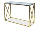 Konzola stolík ELISE C dymové sklo/zlatý SIG Šírka nábytku 120 cm