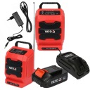 СТРОИТЕЛЬНАЯ РАДИО YATO С АККУМУЛЯТОРОМ И СЕТЬЮ +2 Ач