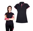 Женская рабочая рубашка-поло с воротником черная классическая Ardon Floret