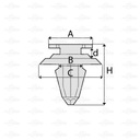 CLAMP TAPICERSKA COVER MANIFOLD MOUNTING MOULDINGS 