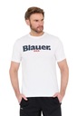 BLAUER Biele pánske tričko s veľkým logom L