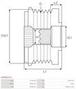 AFP0021(V) RUEDA POLEA WOLNOBIEZNE GENERADOR 