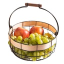 КОРЗИНА ДЛЯ ФРУКТОВ КОРЗИНА С РУЧКОЙ, ЧЕРНАЯ