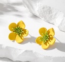 Серьги-гвоздики «Жёлтые цветы» Цветы 23мм