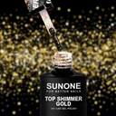 SUNONE TOP SHIMMER GOLD ДЛЯ ГИБРИДНЫХ ЛАКОВ ДЛЯ НОГТЕЙ 5мл