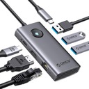 ХАБ ДОК-СТАНЦИЯ 6 В 1 ORICO СЕРЫЙ USB C ХАБ