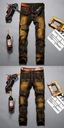 Európa Amerika značky plisované retro dierované džínsy Homm Dominujúci materiál syntetický materiál