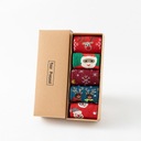 5 пар женских теплых носков в рождественском стиле, в коробке