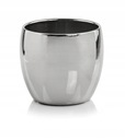 МАЛЕНЬКИЙ ЦВЕТОЧНЫЙ ГОРШОК С КЕРАМИЧЕСКОЙ КРЫШКОЙ СЕРЕБРЯНЫЙ ШАР 11 СМ