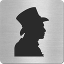 Табличка МУЖСКАЯ ДЛЯ ТУАЛЕТА, нержавеющая сталь, НЕРЖАВЕЮЩАЯ СТАЛЬ