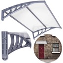 КРЫША НАД ДВЕРЬЮ, АЛЮ, ПОЛИКАРБОНАТ, 80х150см, ВХОД, АРОЧНЫЙ КЛИМАТ
