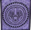 Индийское покрывало Fatima's Hand HAMSA восточное покрывало в стиле бохо 230x210 см