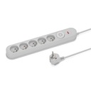 УСТРОЙСТВО ПИТАНИЯ 5 РОЗЕТОК 3 м СЕРЫЙ