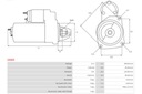 AS-PL ARRANCADOR 12V CITROEN AX BERLINGO C3 SAXO PEUGEOT 106 206 306 