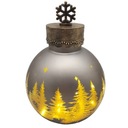 СВЕТОДИОДНАЯ СТЕКЛЯННАЯ ПОДВЕСКА ДЛЯ УКРАШЕНИЯ СТОЯЧЕЙ 30,5 СМ ЗОЛОТО-СЕРЫЙ