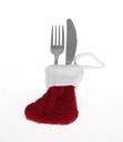 Чехол для столовых приборов из шерстяного носка Дед Мороз