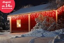 LAMPKI CHOINKOWE SOPLE 400LED ZEWNĘTRZNE WEWNĘTRZNE ŚWIATEŁKA ŚWIĄTECZNE Barwa światła biały ciepły