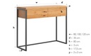 DSI-nábytok Moderná konzola AVANN 120 z masívneho dreva LITY DUB premium Hĺbka nábytku 35 cm