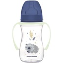 CANPOL BUTELKA ANTYKOLKOWA 240ML SMOCZEK 3m+ UCHWYTY ŚWIECĄCE W CIEMNOŚCI