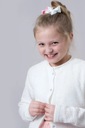 Prelamovaný biely dievčenský sveter - biely, 152 Značka Jomar