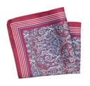 Нагрудный платок бордово-синего цвета с геометрическим узором