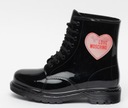Черные резиновые сапоги LOVE MOSCHINO на завязках, размер 38