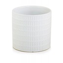 ГЛАЗУРНЫЙ КЕРАМИЧЕСКИЙ ЦВЕТОЧНЫЙ ВАЗ, БЕЛЫЙ