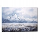 Картинка на холсте до салона современные горы зима 100x70