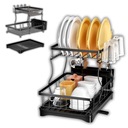 ДВУХУРОВНЕВАЯ СУШИЛКА ДЛЯ СУШКИ ПОСУДЫ, ЧЕРНАЯ