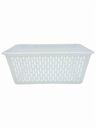 БЕЛАЯ ПЛАСТИКОВАЯ КОРЗИНА KJ4 37x26x15CM