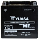 YUASA YTX14AH-BS Batterie Moto, Quad AGM (Cartouche d'acide fournie) 12v  12ah - Battery Center