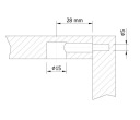Соединитель мебельный эксцентриковый, крючок ЕВРО 28