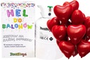 Гелиевый баллон Гелий + 30 шт Воздушные шары-сердечки ко Дню святого Валентина