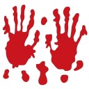 УКРАШЕНИЯ НА ХЭЛЛОУИН СЛЕДЫ КРОВИ РУК КРОВАВЫЙ КРАСНЫЙ